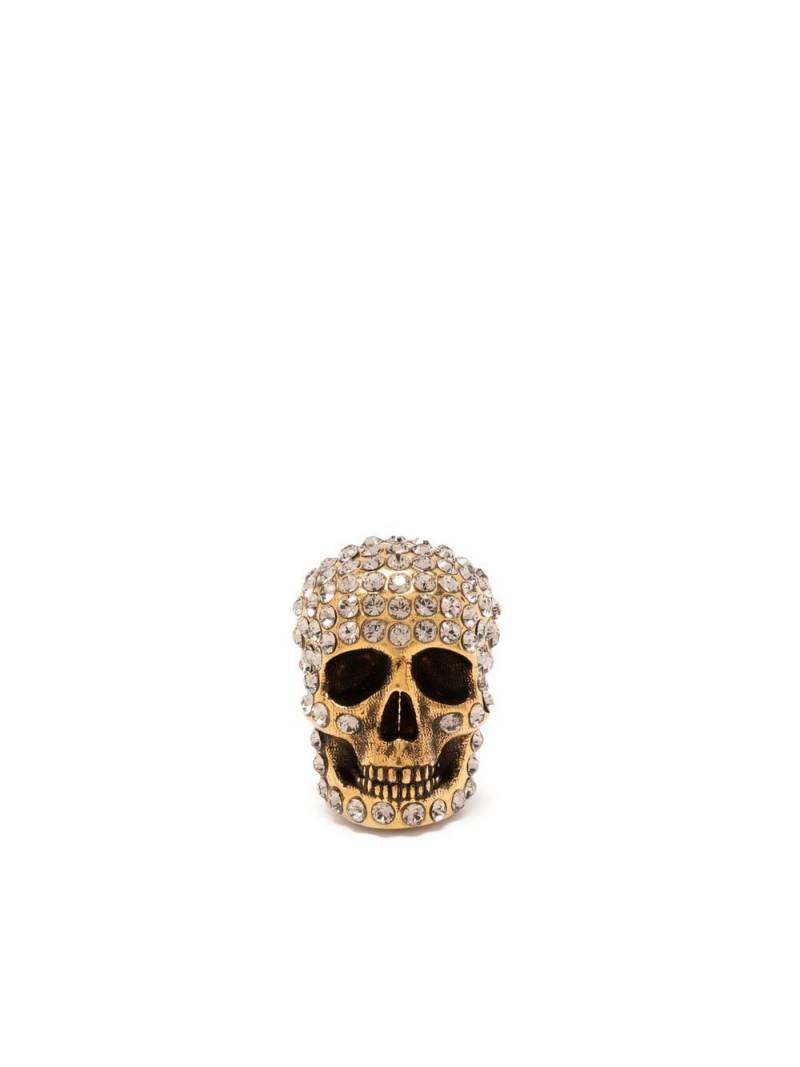 Alexander McQueen crystal-embellished skull earring - Gold von Alexander McQueen