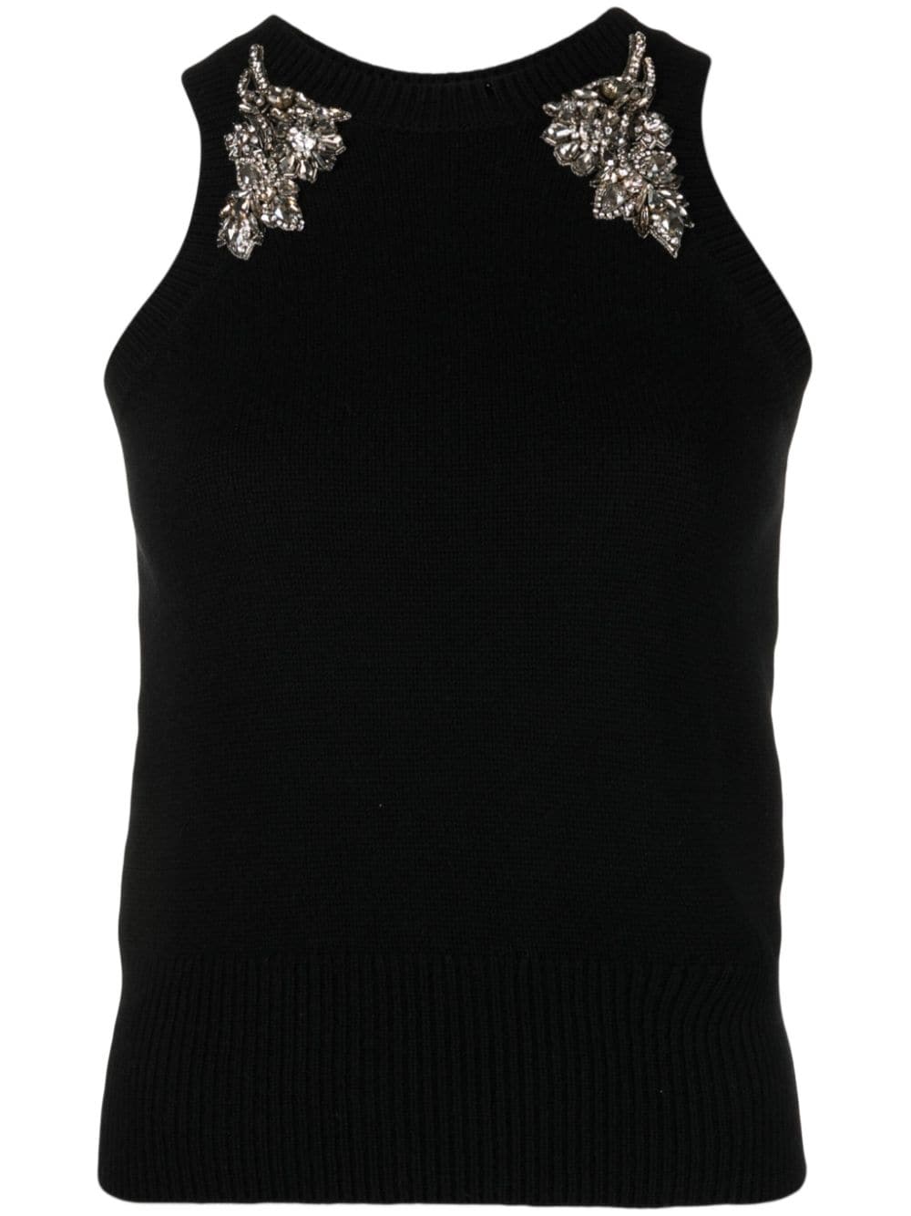 Alexander McQueen crystal-embellished tank top - Black von Alexander McQueen