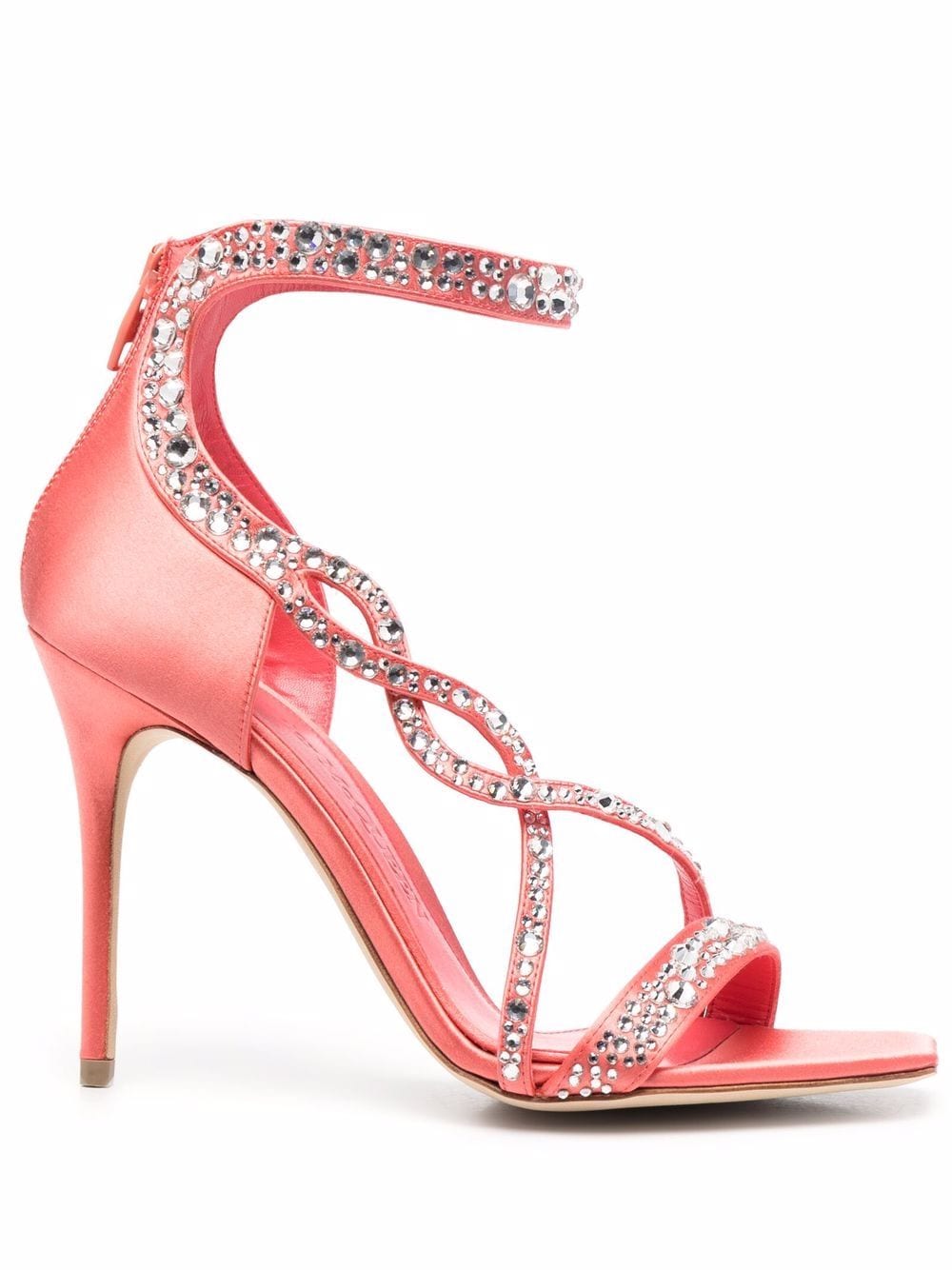 Alexander McQueen crystal-embellished wrap sandals - Pink von Alexander McQueen
