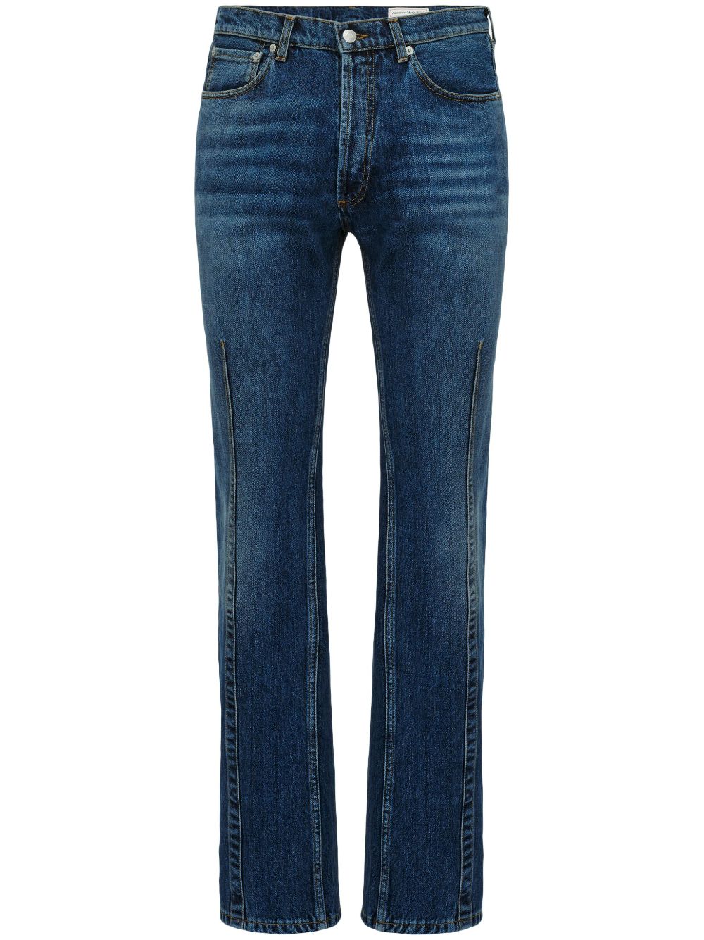 Alexander McQueen dart-detail straight-leg jeans - Blue von Alexander McQueen