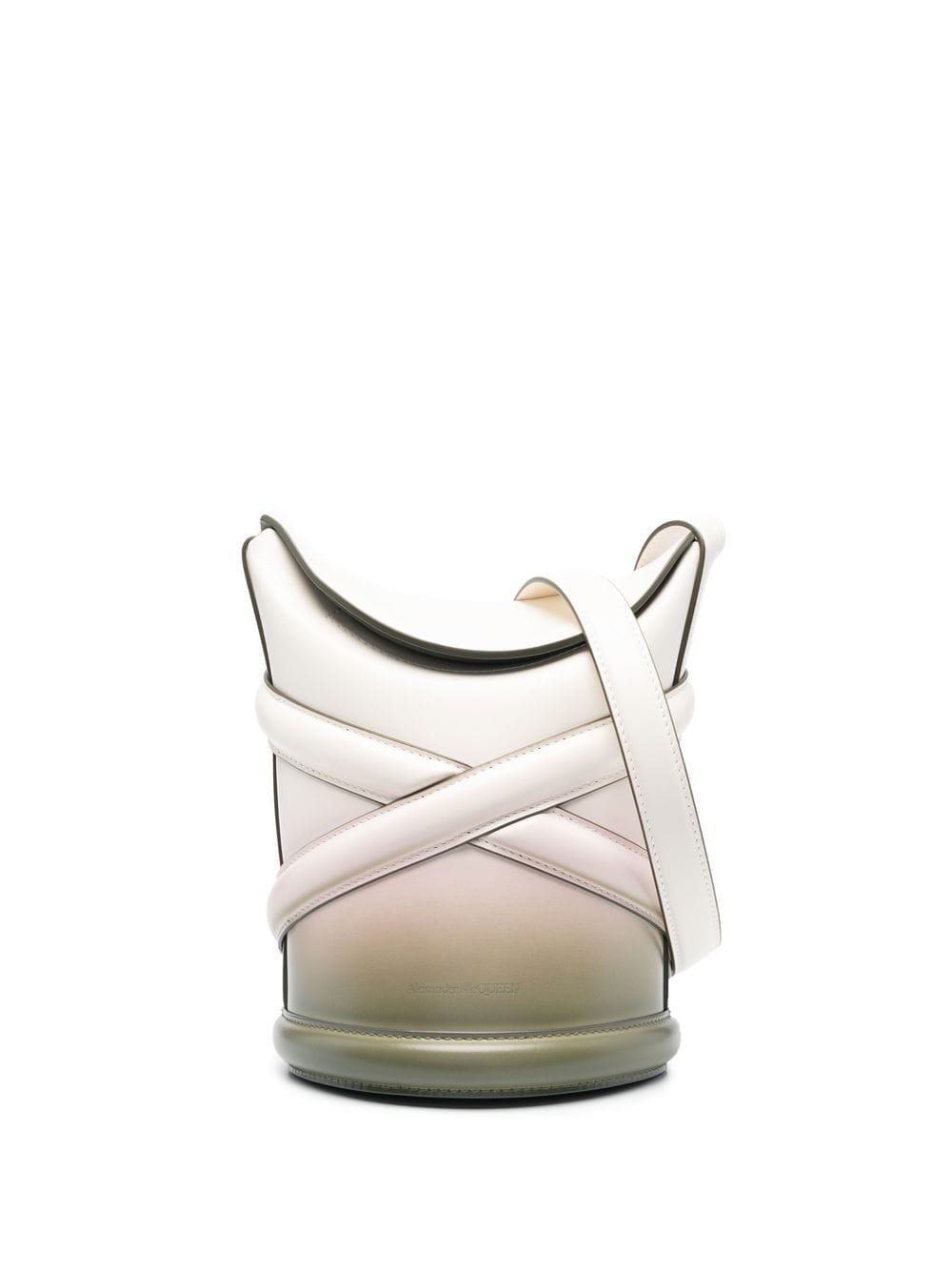 Alexander McQueen debossed-logo bucket bag - Neutrals von Alexander McQueen