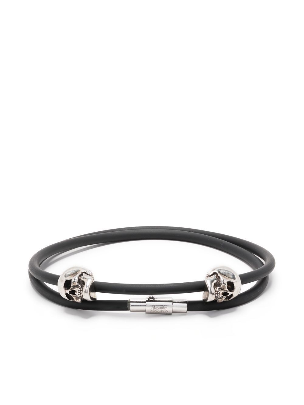 Alexander McQueen double-layered cord bracelet - Black von Alexander McQueen