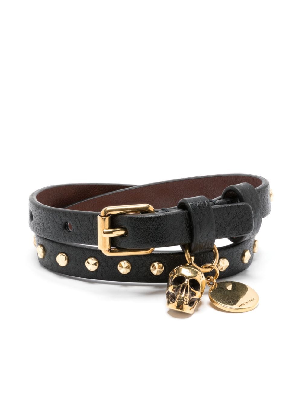 Alexander McQueen double wrap skull bracelet - Black von Alexander McQueen