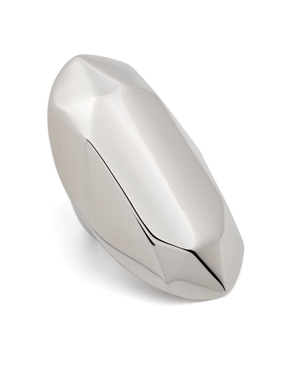 Alexander McQueen elongated faceted ring - Silver von Alexander McQueen