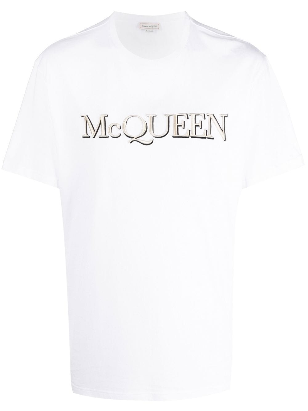 Alexander McQueen embroidered logo short-sleeve T-shirt - White von Alexander McQueen
