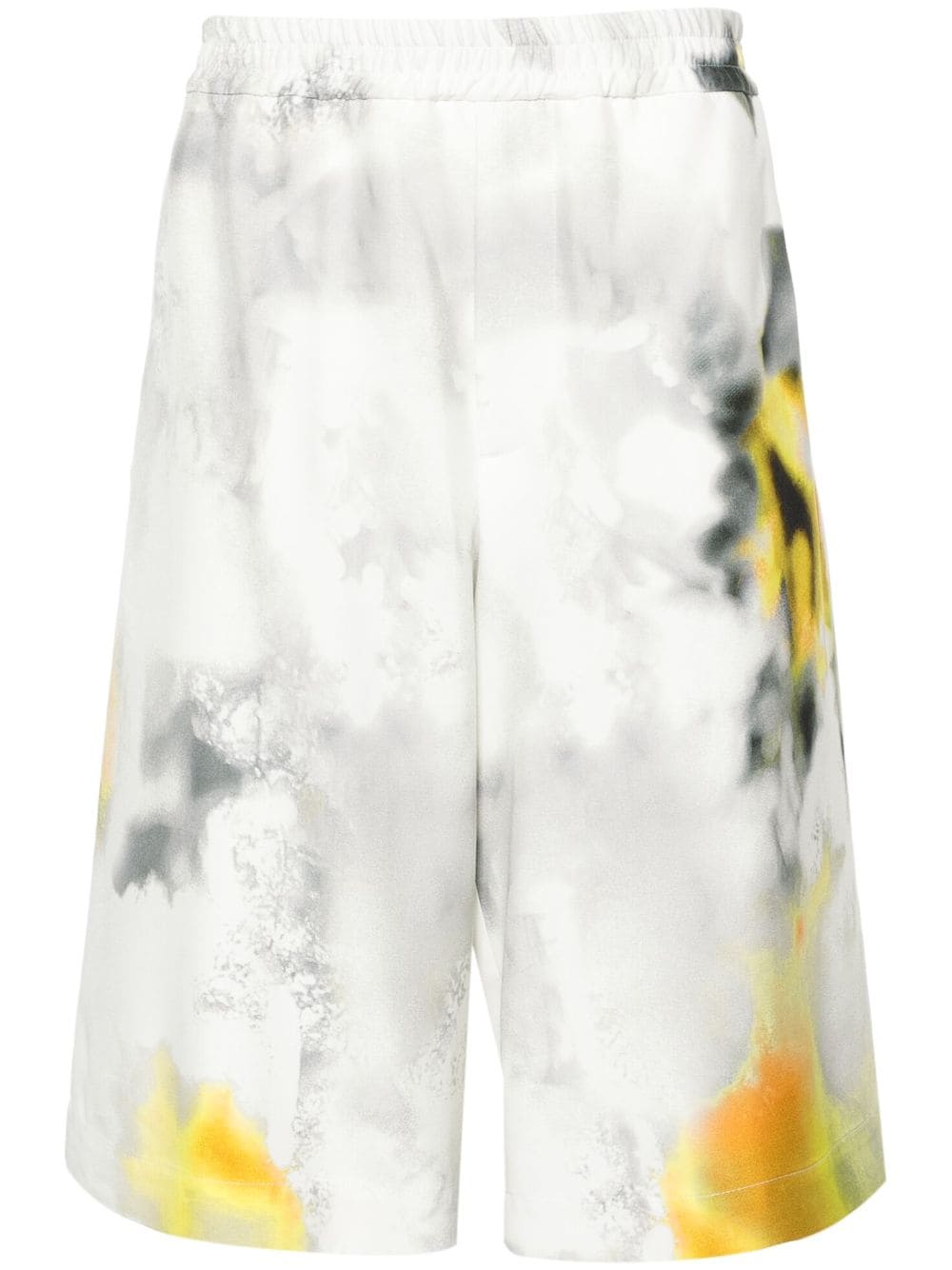 Alexander McQueen Obscured Flower bermuda shorts - White von Alexander McQueen