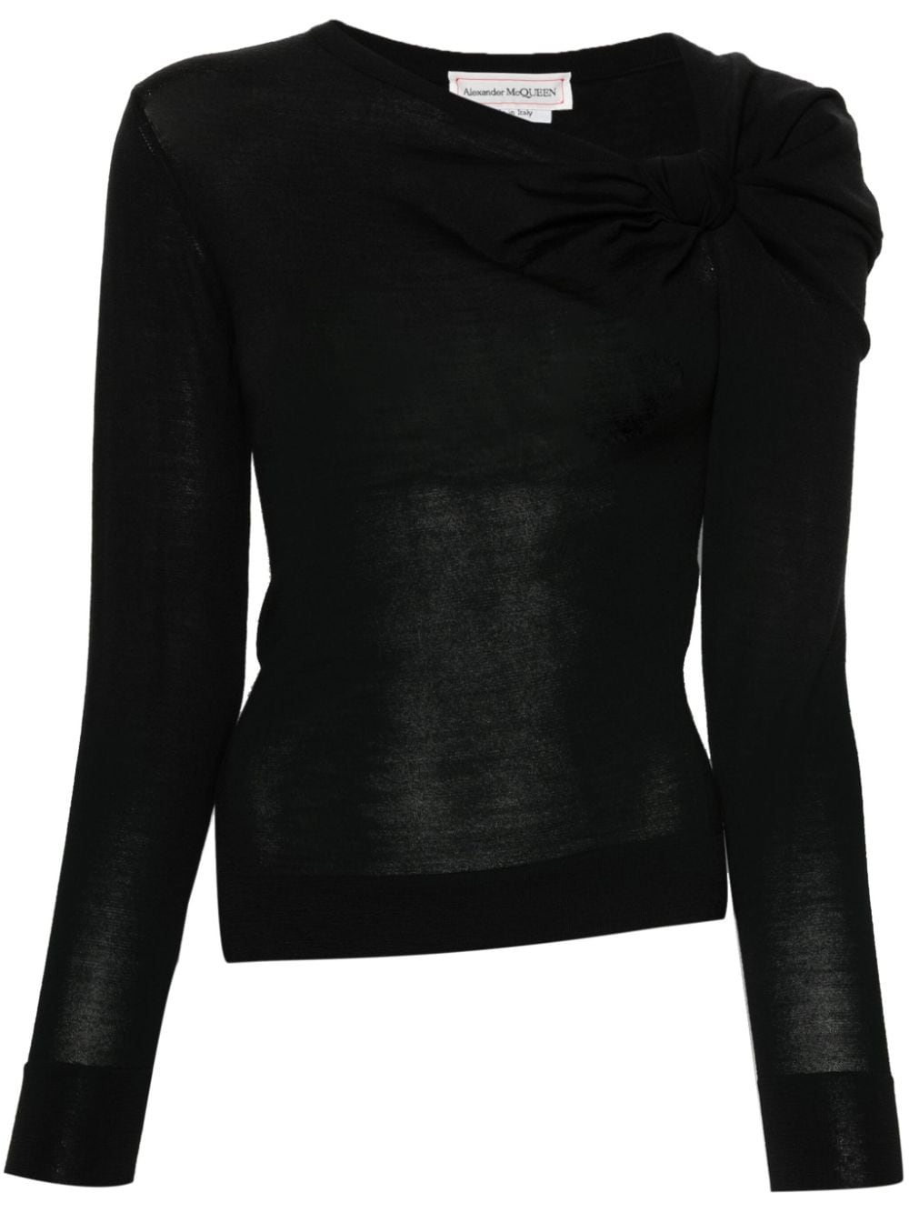 Alexander McQueen fine wool knotted jumper - Black von Alexander McQueen