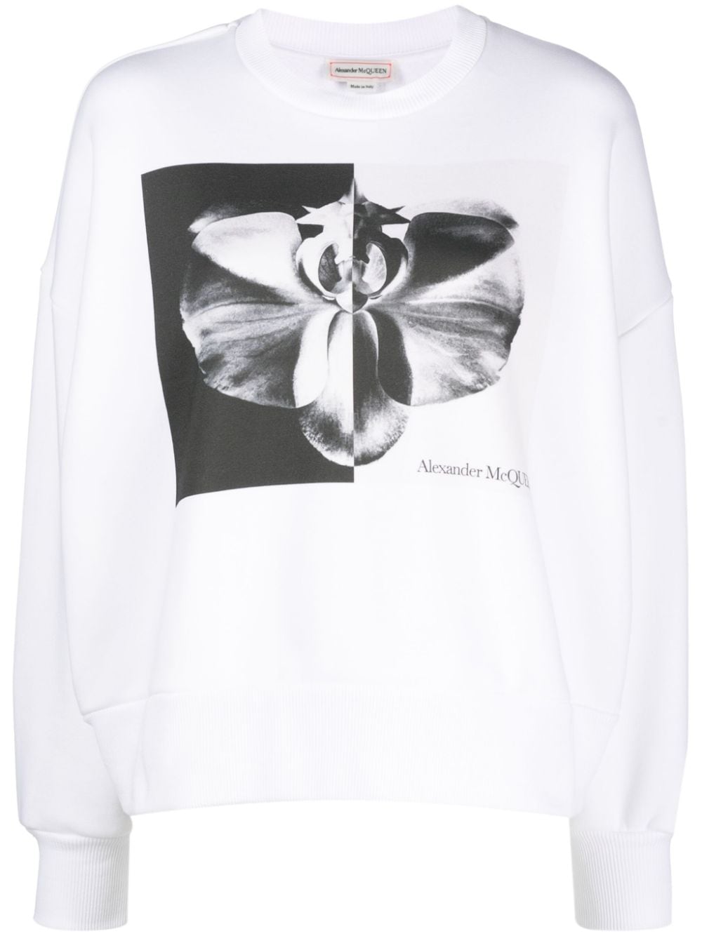 Alexander McQueen floral-print cotton sweatshirt - White von Alexander McQueen