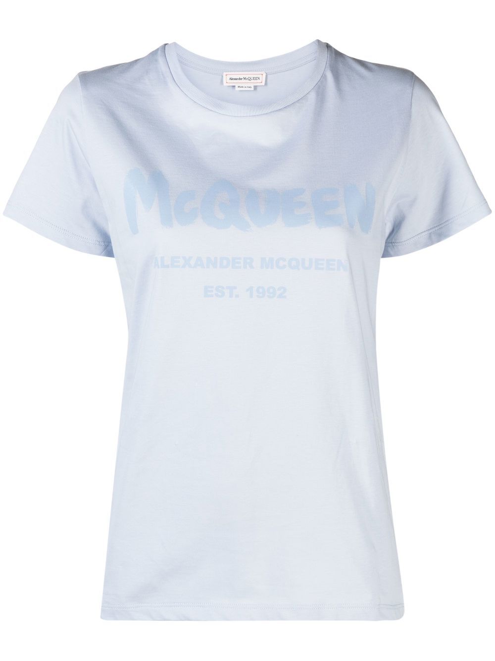 Alexander McQueen graffiti logo T-shirt - Blue von Alexander McQueen