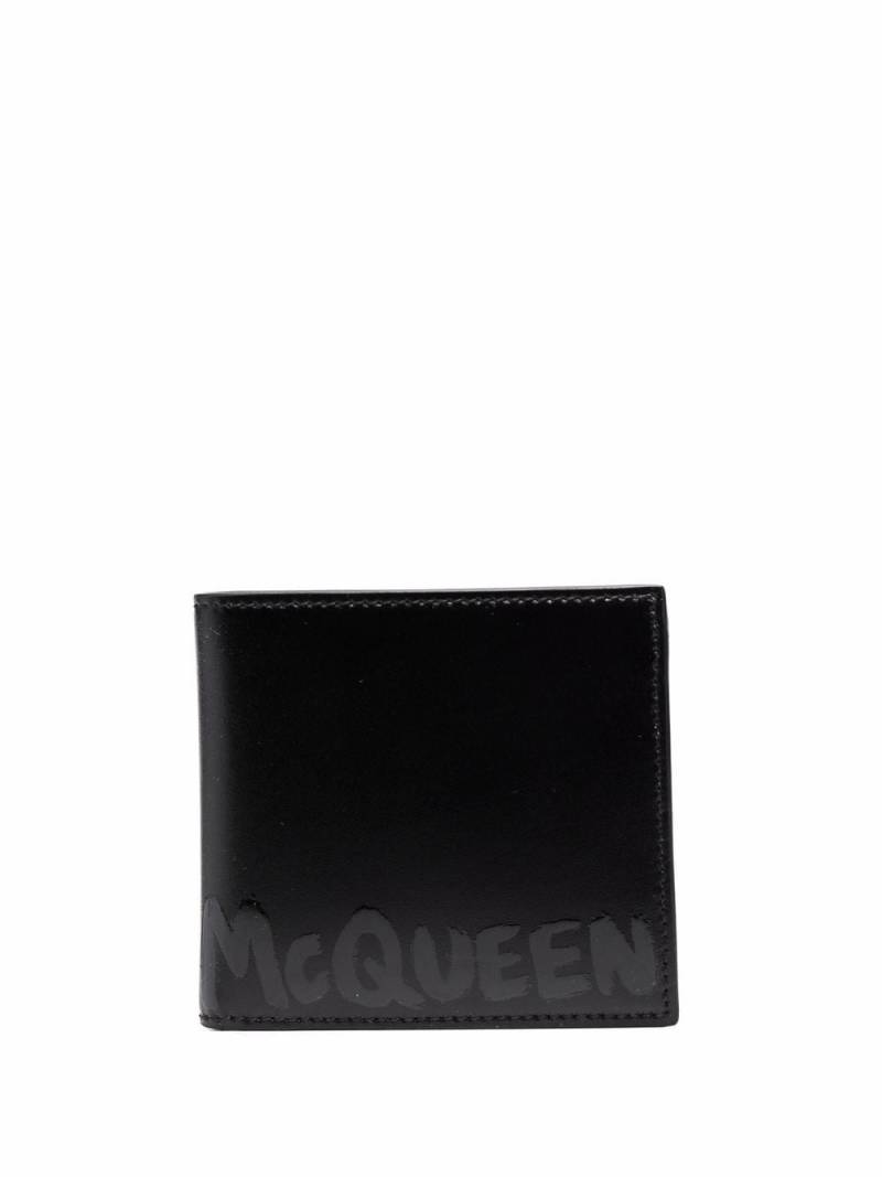 Alexander McQueen graffiti-logo leather wallet - Black von Alexander McQueen