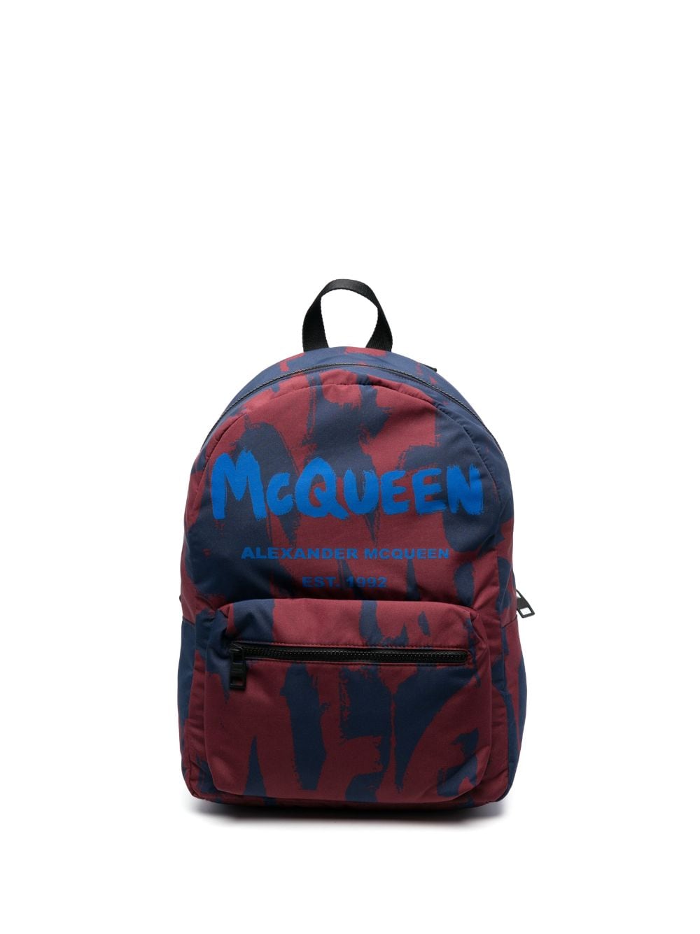 Alexander McQueen graffiti logo-print backpack - Blue von Alexander McQueen