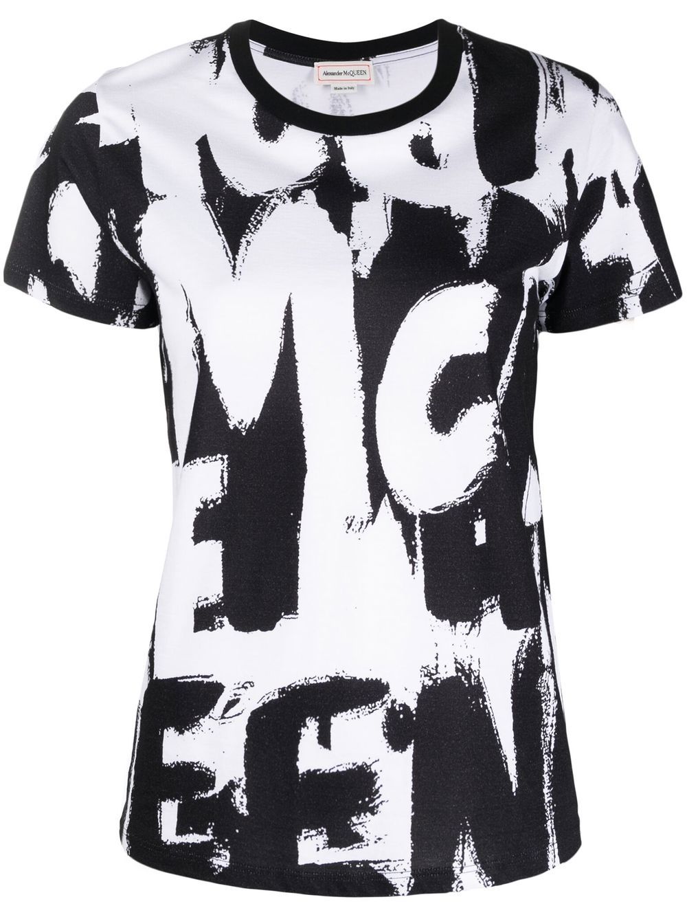 Alexander McQueen graffiti-print cotton T-shirt - Black von Alexander McQueen
