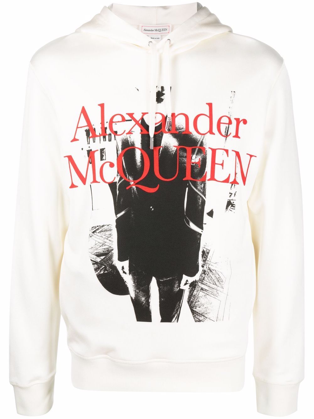 Alexander McQueen graphic-logo print hoodie - White von Alexander McQueen