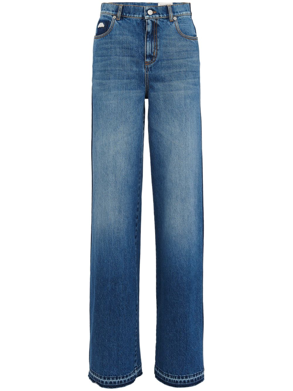 Alexander McQueen high-waisted wide-leg jeans - Blue von Alexander McQueen