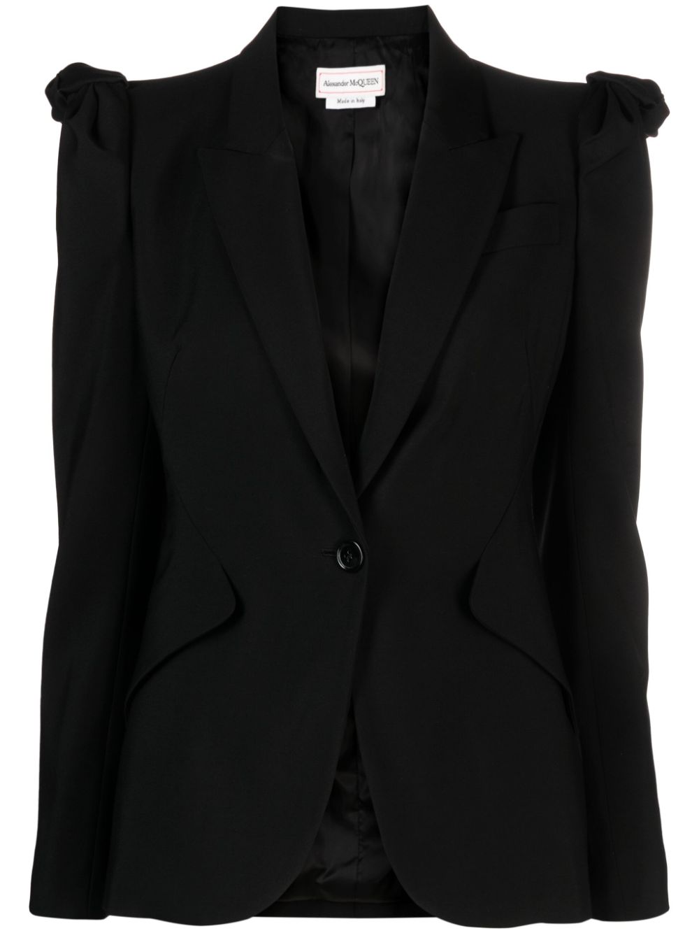 Alexander McQueen knot-detail single-breasted blazer - Black von Alexander McQueen