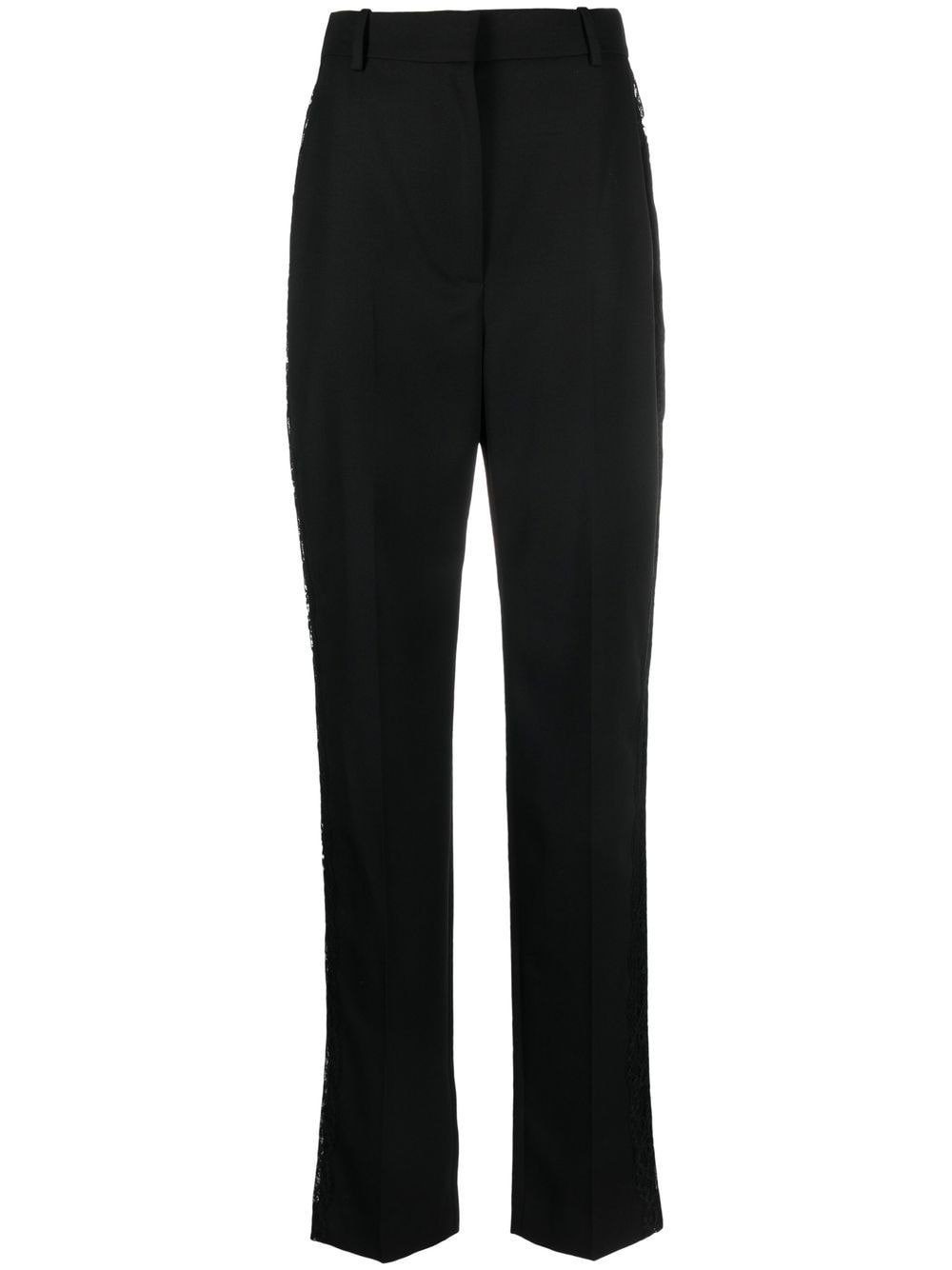 Alexander McQueen lace-panel tailored-cut trousers - Black von Alexander McQueen