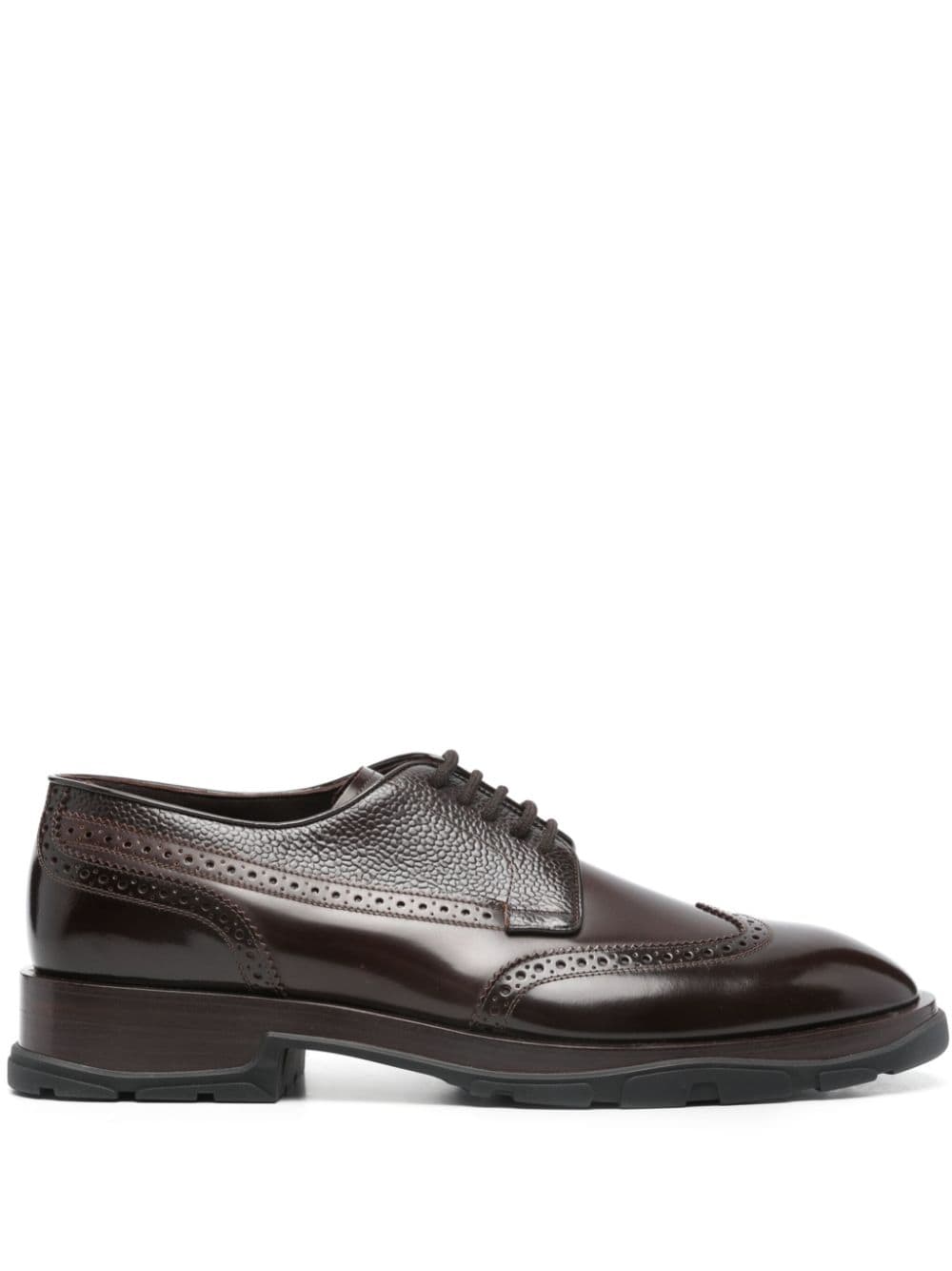 Alexander McQueen lace-up leather brogues - Brown von Alexander McQueen