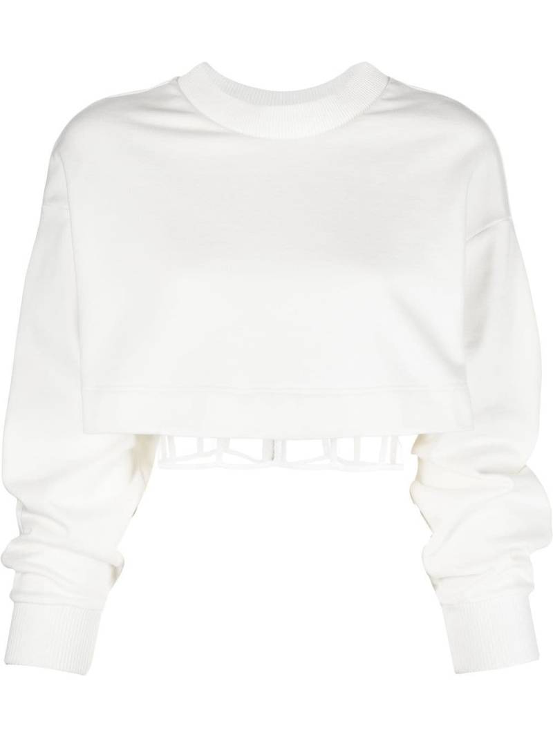 Alexander McQueen layered cropped sweatshirt - White von Alexander McQueen