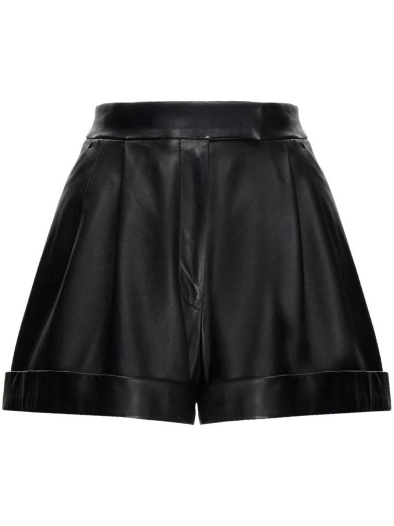 Alexander McQueen leather mini shorts - Black von Alexander McQueen