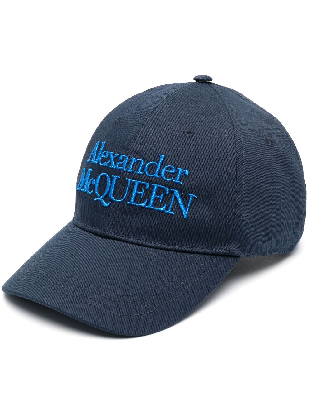 Alexander McQueen logo-embroidered baseball cap - Blue von Alexander McQueen