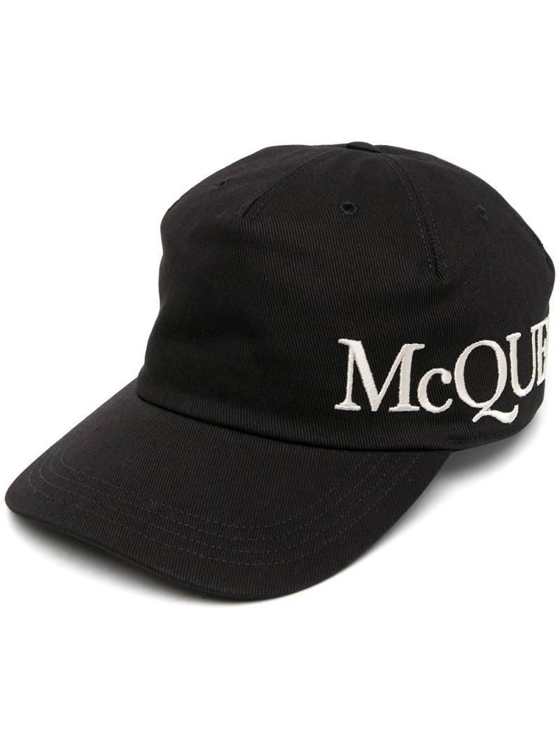 Alexander McQueen logo embroidered cap - Black von Alexander McQueen