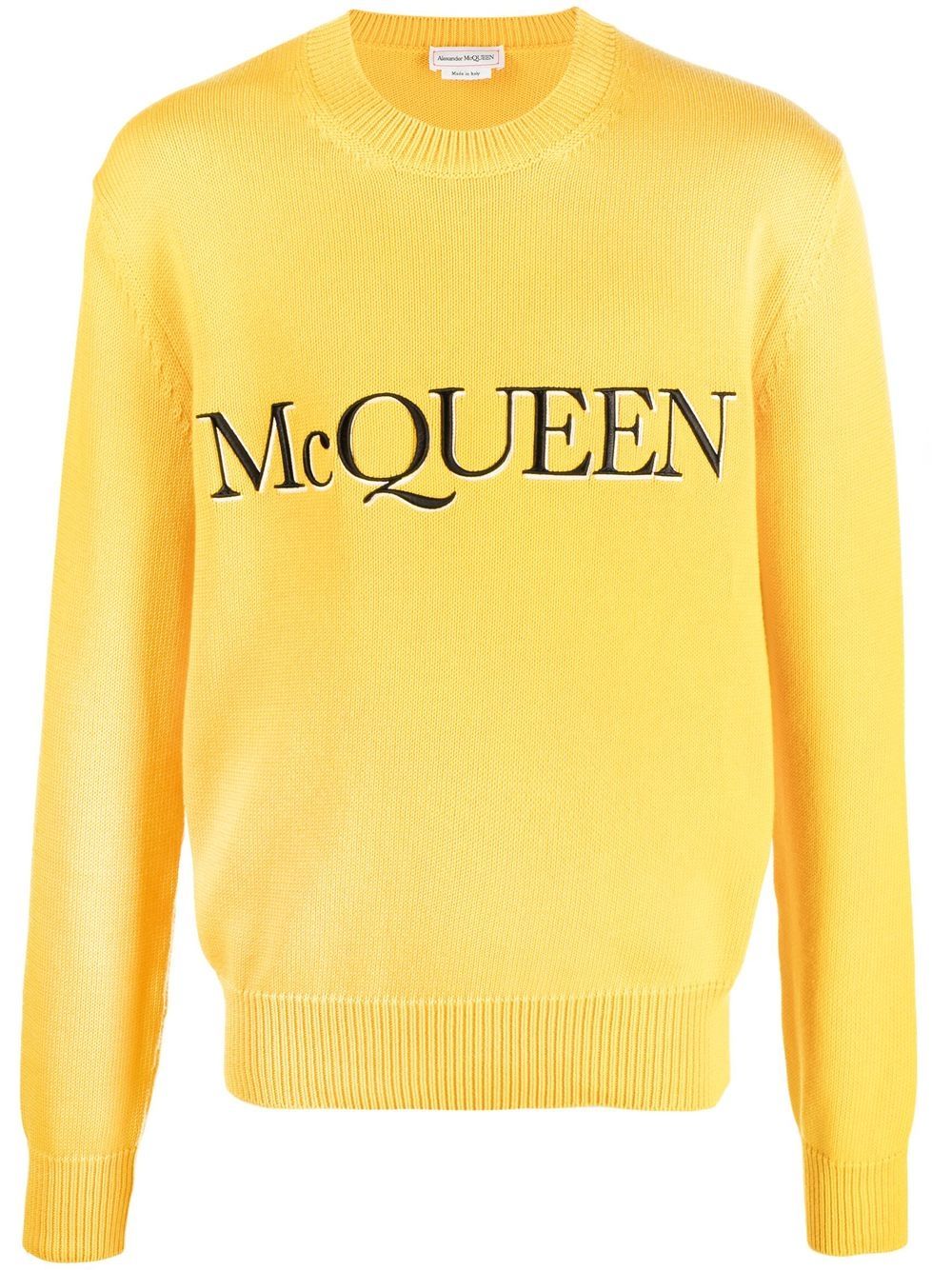 Alexander McQueen logo-embroidered knitter jumper - Yellow von Alexander McQueen