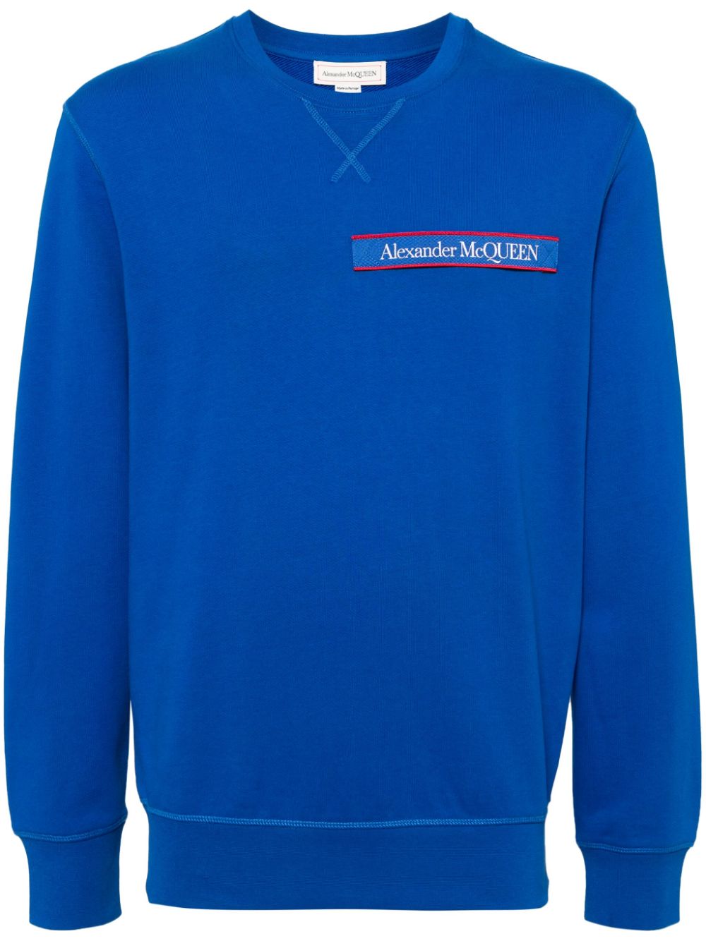 Alexander McQueen logo-patch sweatshirt - Blue von Alexander McQueen