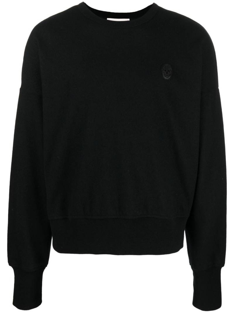 Alexander McQueen logo-patch wool sweatshirt - Black von Alexander McQueen