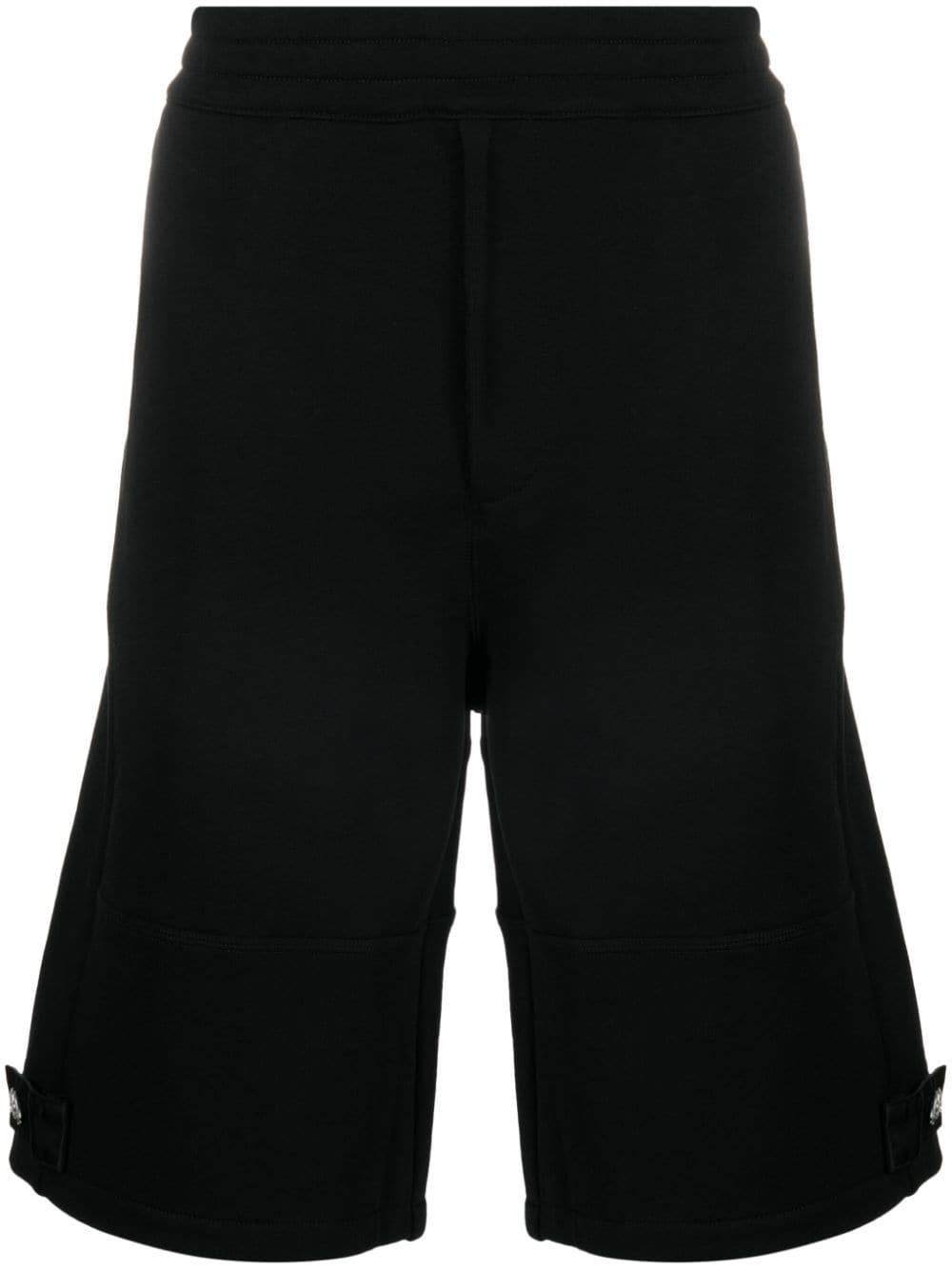 Alexander McQueen logo-plaque cotton shorts - Black von Alexander McQueen