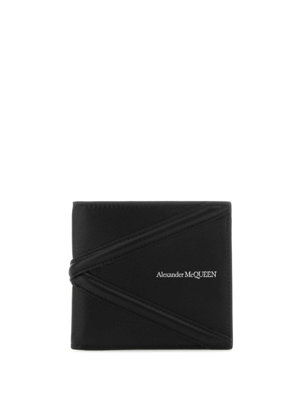 Alexander McQueen logo-plaque leather wallet - Black von Alexander McQueen