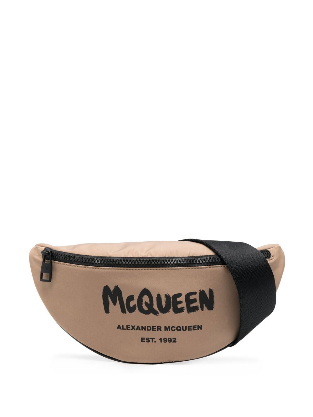 Alexander McQueen logo-print belt bag - Brown von Alexander McQueen