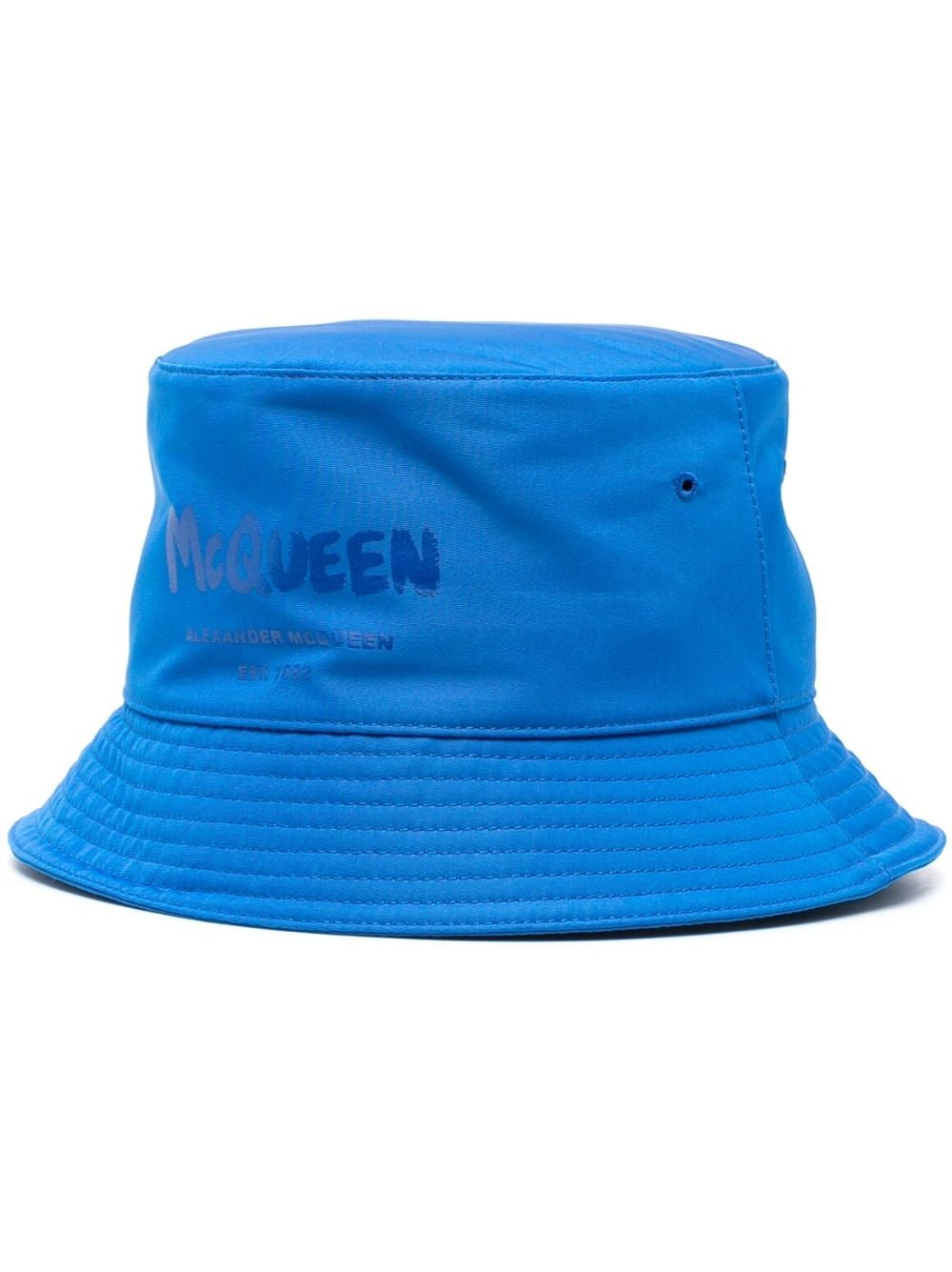 Alexander McQueen logo-print bucket hat - Blue von Alexander McQueen