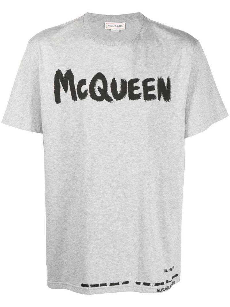 Alexander McQueen logo-print cotton T-shirt - Grey von Alexander McQueen