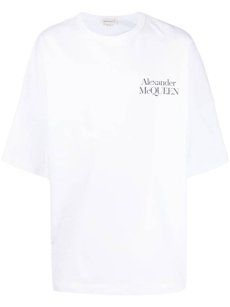 Alexander McQueen logo-print cotton T-shirt - White von Alexander McQueen