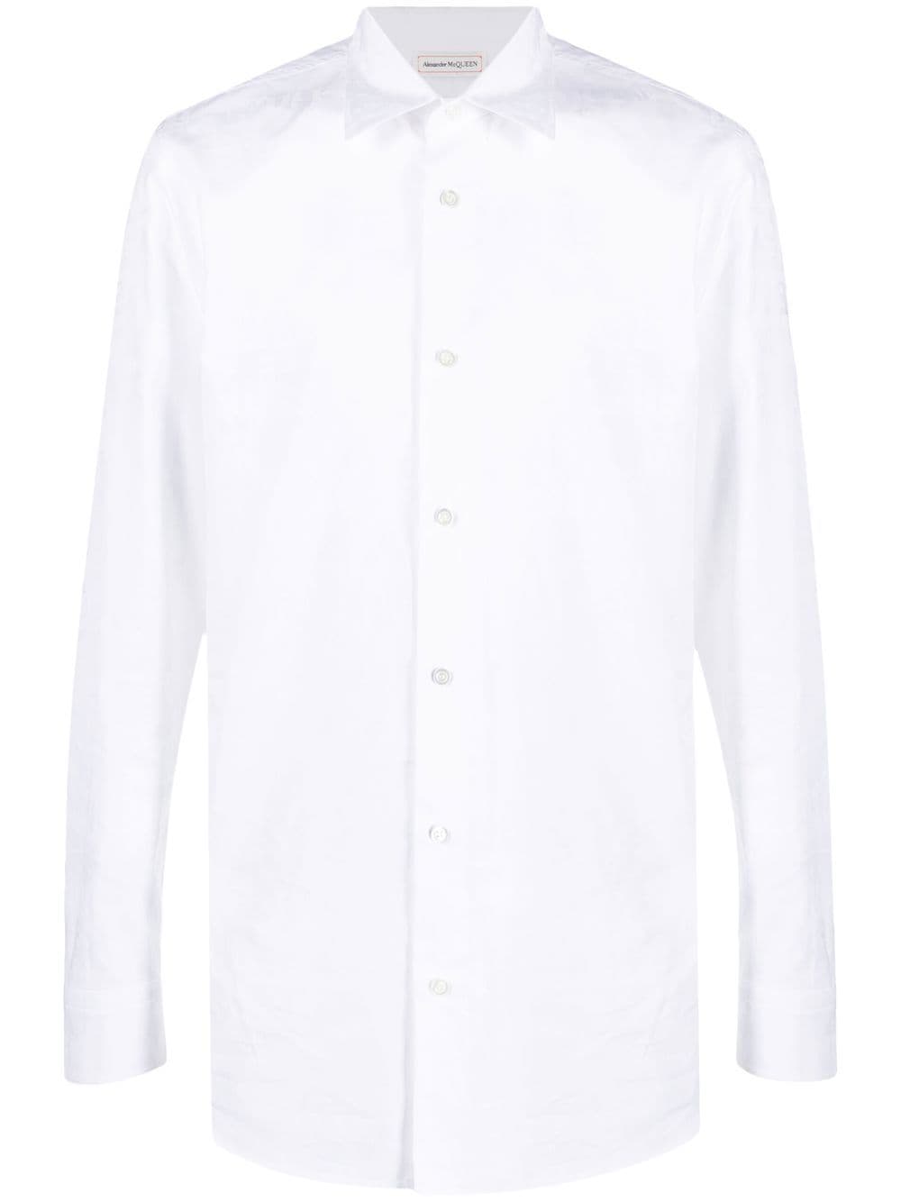 Alexander McQueen logo-print cotton shirt - White von Alexander McQueen