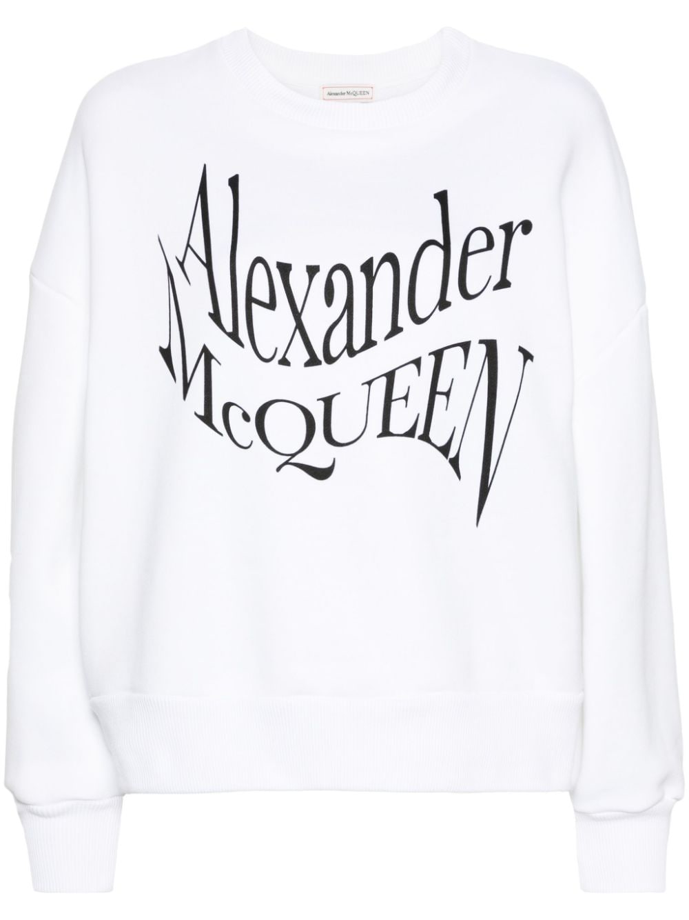 Alexander McQueen logo-print cotton sweatshirt - White von Alexander McQueen
