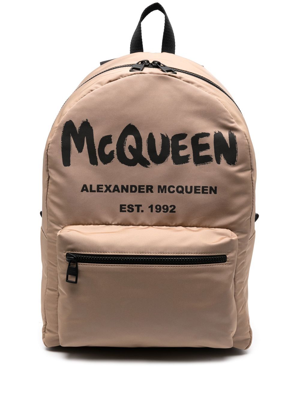 Alexander McQueen logo-print detail backpack - Neutrals von Alexander McQueen