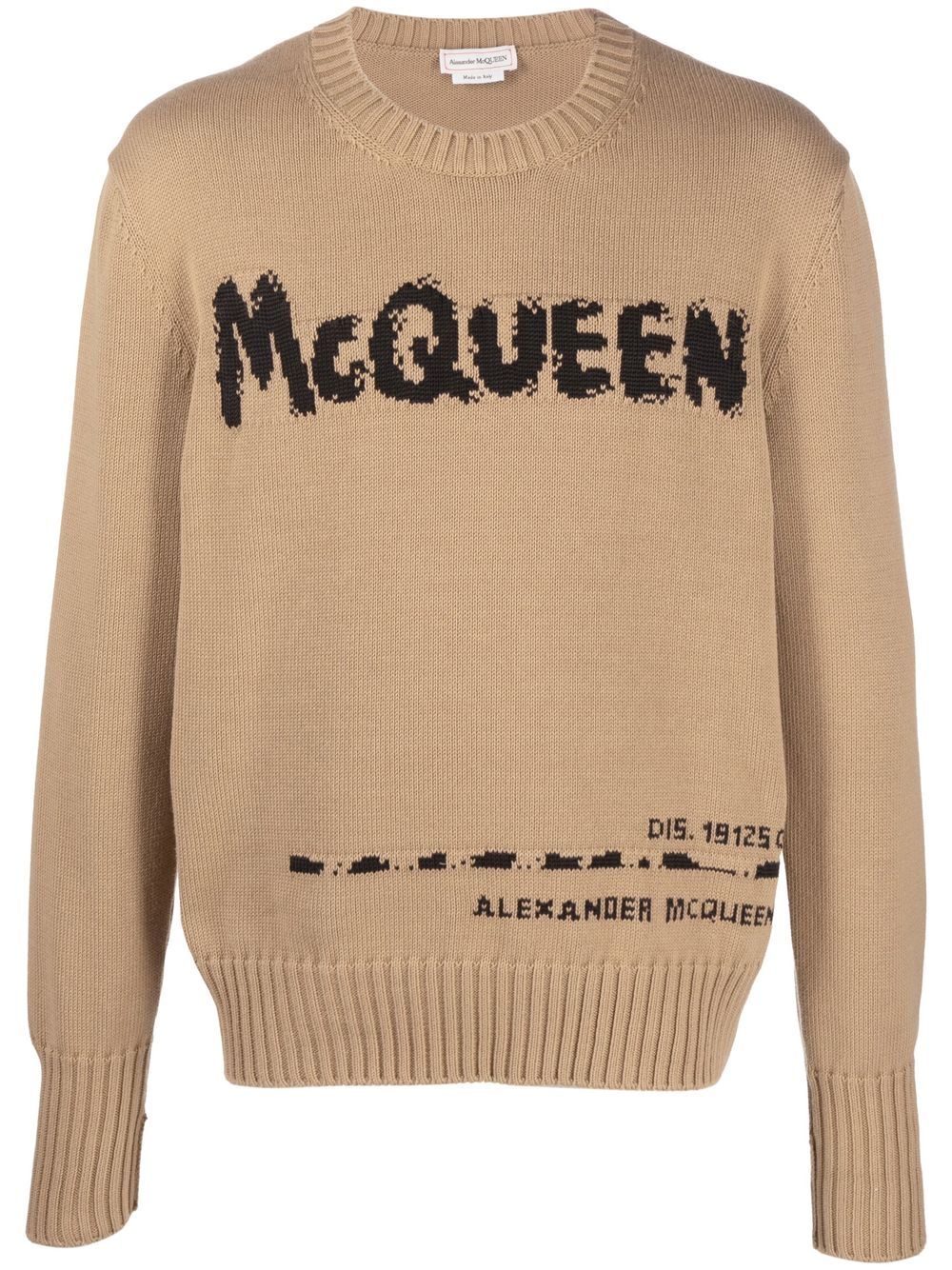 Alexander McQueen logo-print jumper - Neutrals von Alexander McQueen