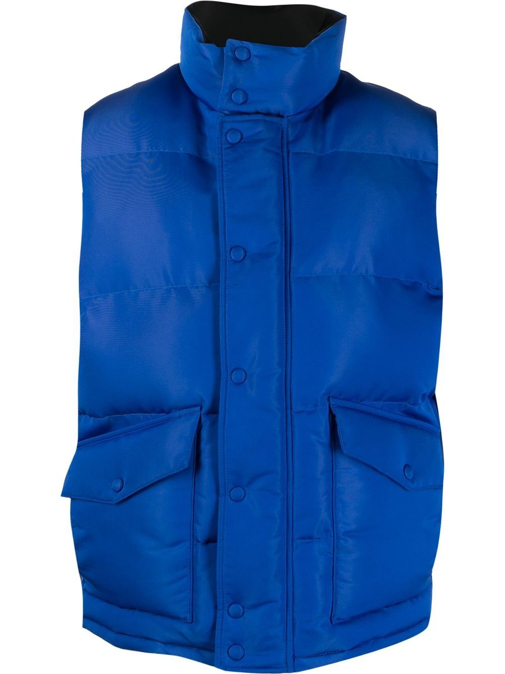 Alexander McQueen logo-print puffer gilet - Blue von Alexander McQueen