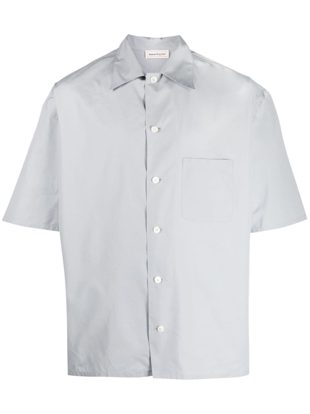 Alexander McQueen logo-print short-sleeved shirt - Grey von Alexander McQueen