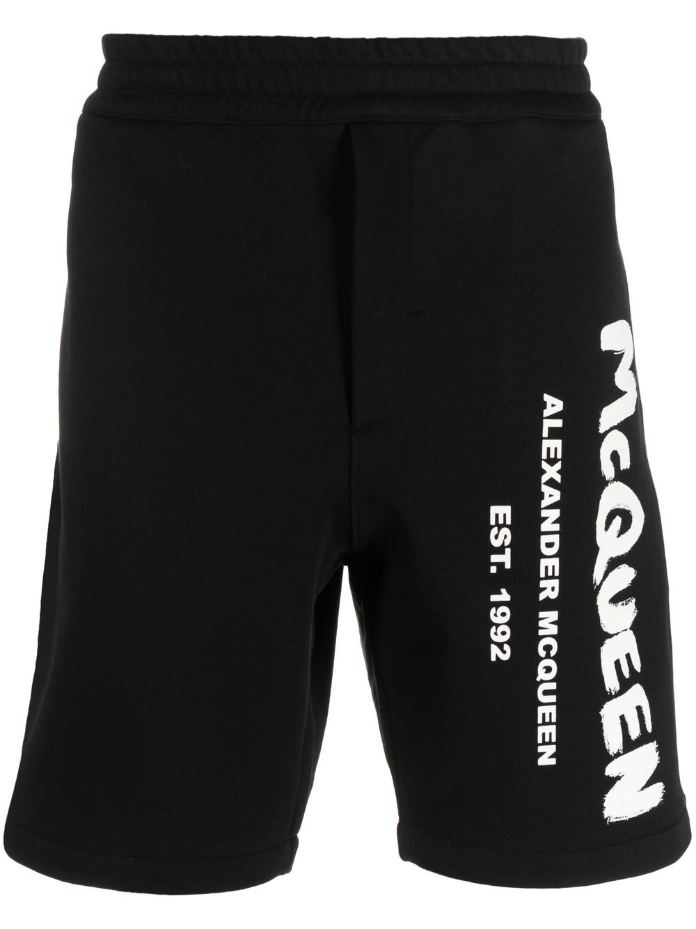 Alexander McQueen logo-print shorts - Black von Alexander McQueen