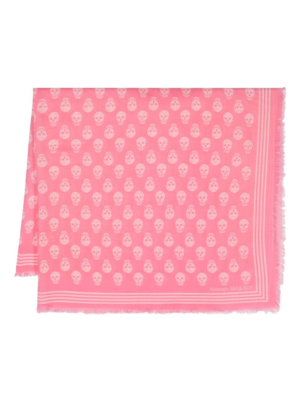 Alexander McQueen logo-print skull-motif scarf - Pink von Alexander McQueen