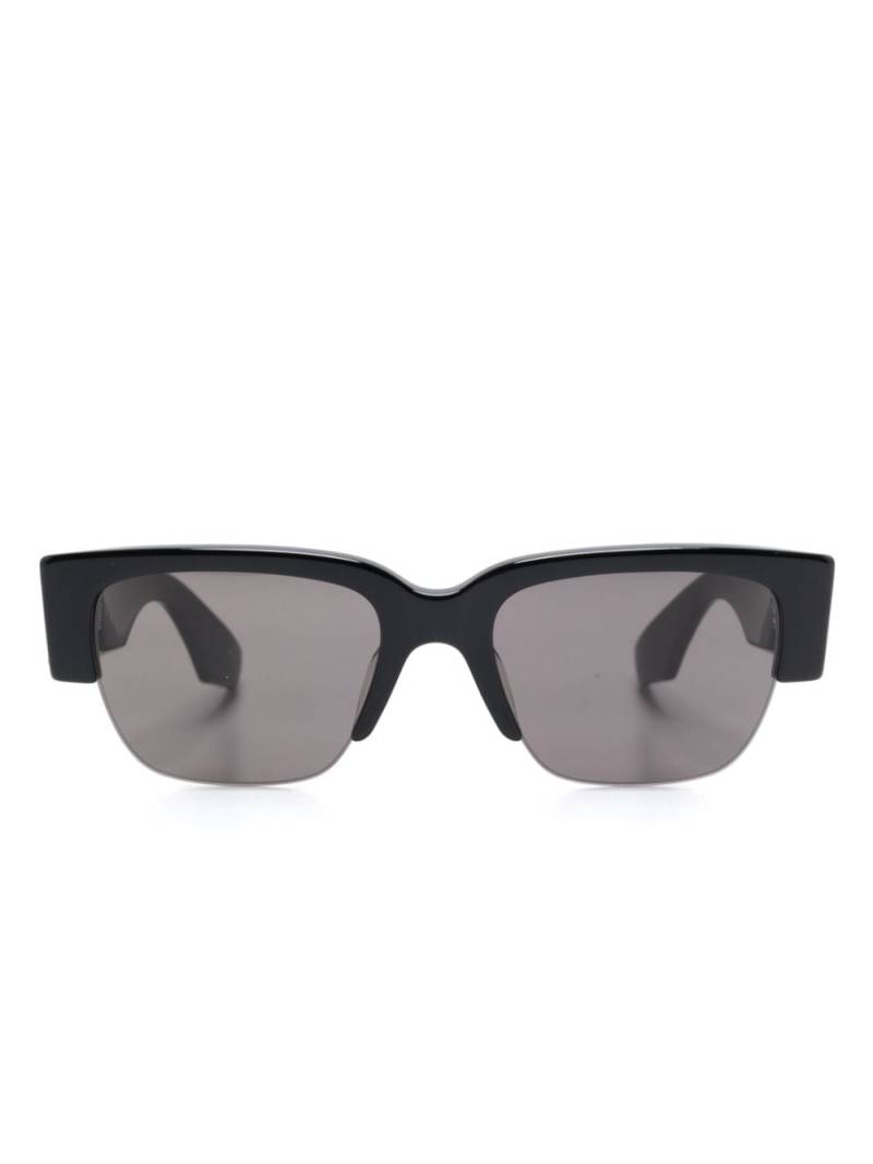 Alexander McQueen Eyewear logo-print square-frame sunglasses - Black von Alexander McQueen Eyewear