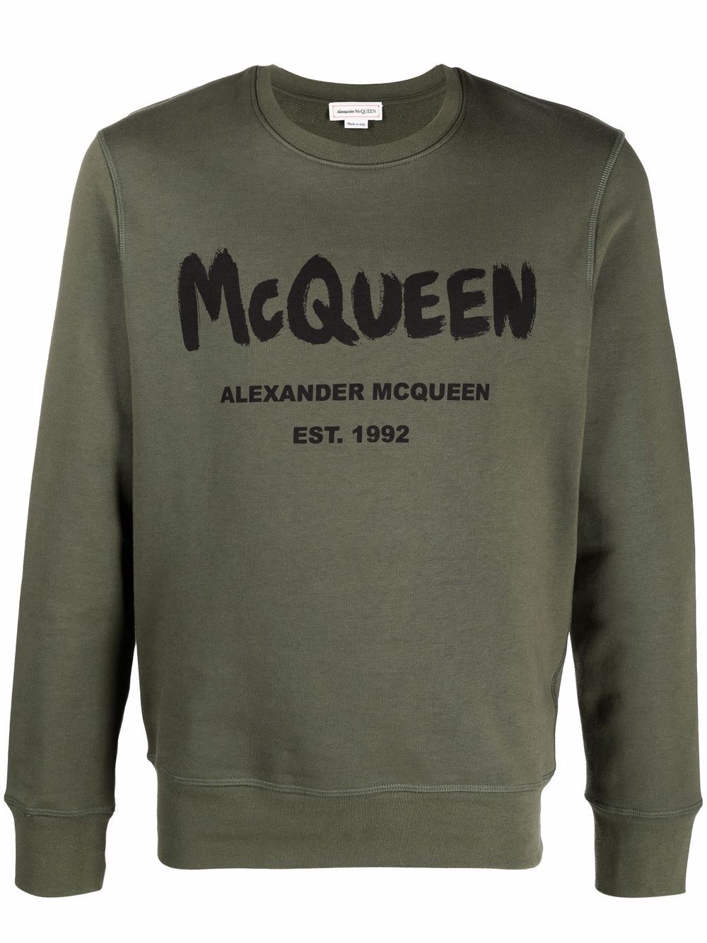 Alexander McQueen logo print sweatshirt - Green von Alexander McQueen