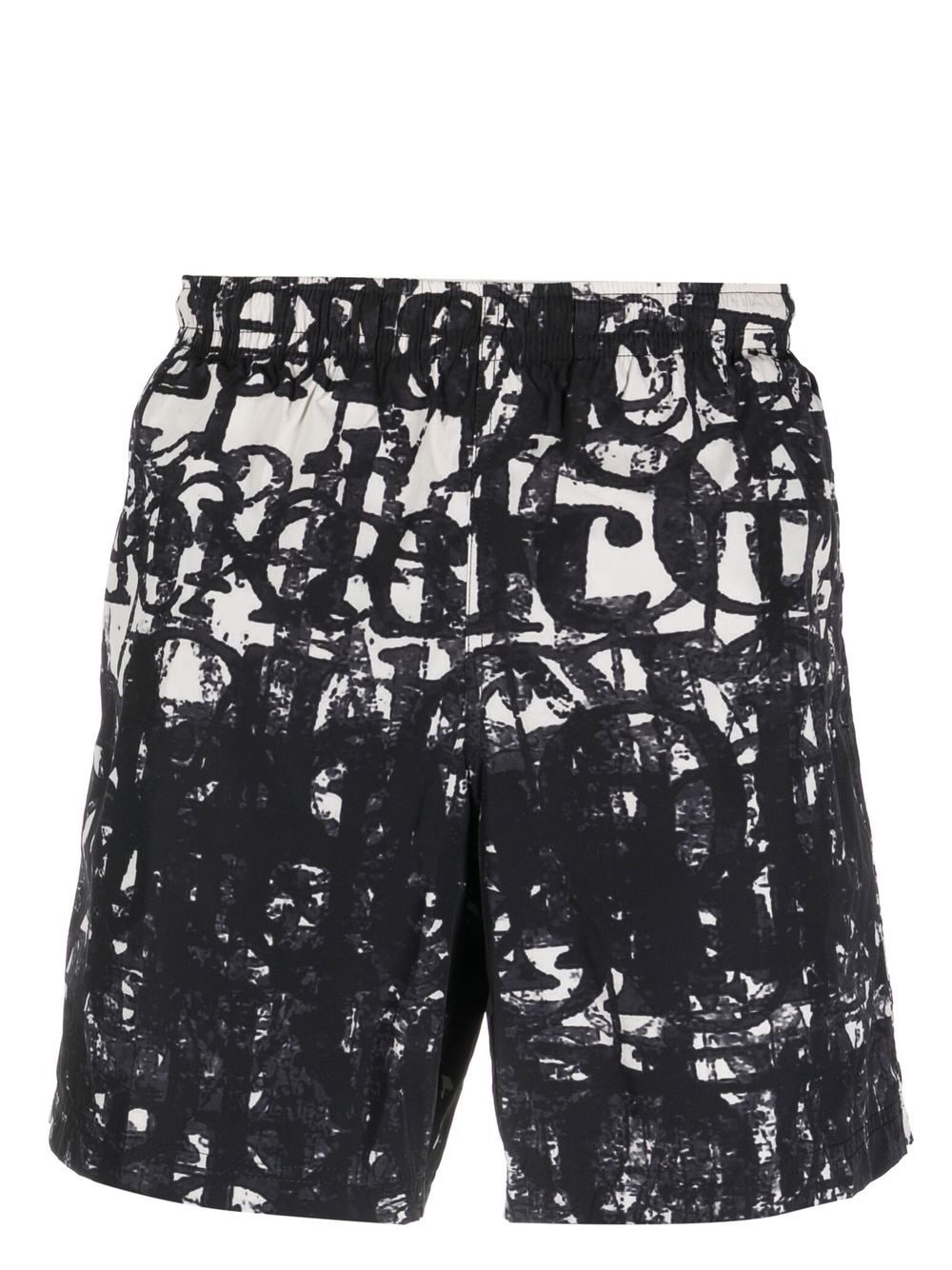 Alexander McQueen logo-print swim shorts - Black von Alexander McQueen