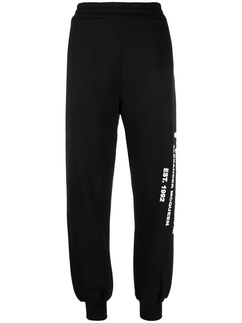 Alexander McQueen logo-print tapered track pants - Black von Alexander McQueen