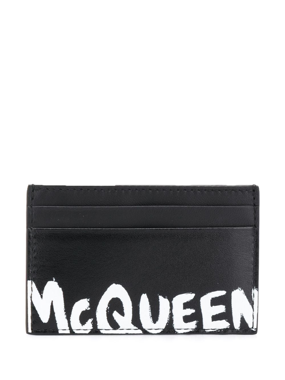 Alexander McQueen logo stamp cardholder - Black von Alexander McQueen