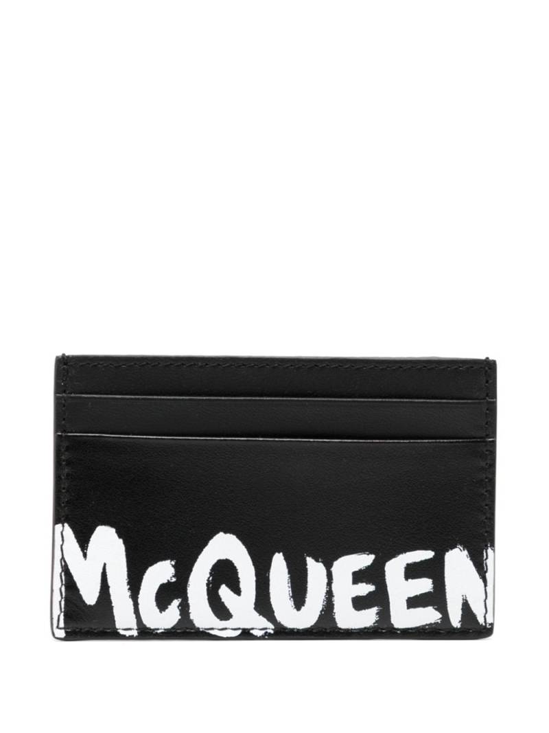 Alexander McQueen logo stamp cardholder - Black von Alexander McQueen