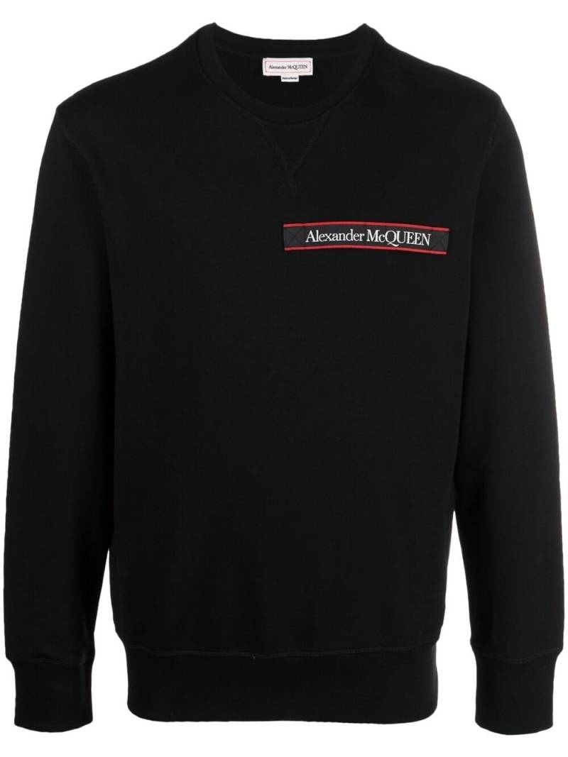 Alexander McQueen logo tape long sleeve sweatshirt - Black von Alexander McQueen