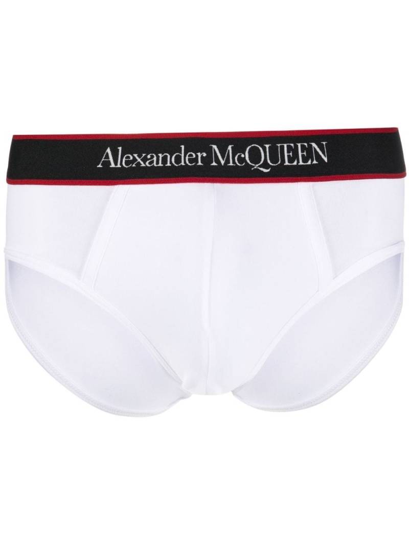 Alexander McQueen logo-waistband cotton briefs - White von Alexander McQueen